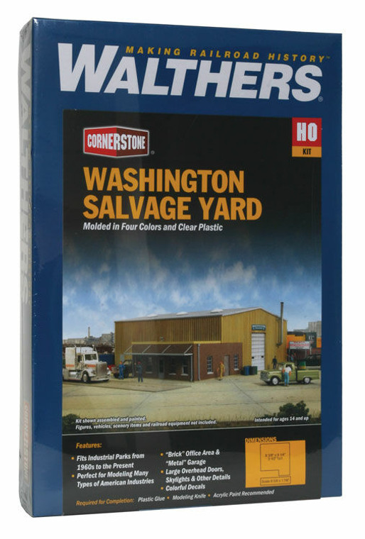 933-2928 - Walthers Cornerstone HO Washington Salvage Yard -- Kit