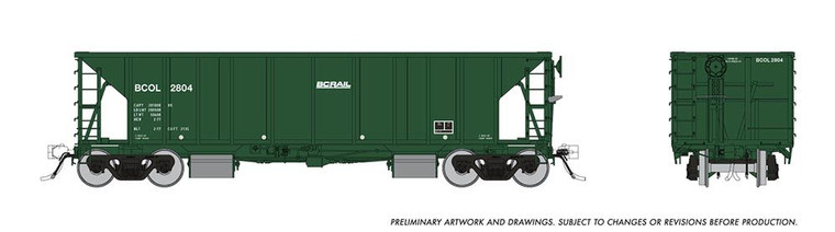 158006 - Rapido Trains HO NSC Ballast Car: BC Rail - Late: 6-Pack