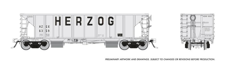 158009 - Rapido Trains HO NSC Ballast Car: Herzog - Early: 6-Pack