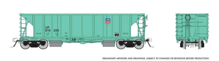 158012 - Rapido Trains HO NSC Ballast Car: Union Pacific - Late: 6-Pack