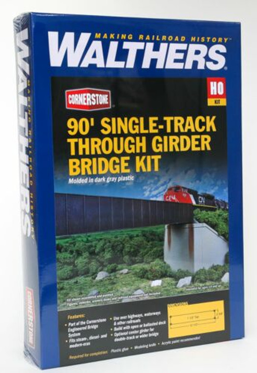 933-4503 - HO 90’ single track through girder bridge