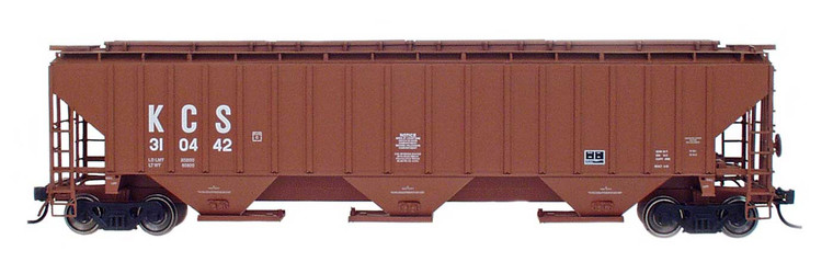 45305-19 - Intermountain Railway Co. 4750 Cubic Foot Rib-Sided 3-Bay Covered Hopper KCS #307259