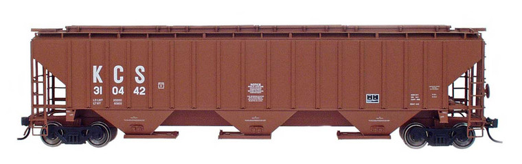 45305-22 - Intermountain Railway Co. 4750 Cubic Foot Rib-Sided 3-Bay Covered Hopper KCS #307655