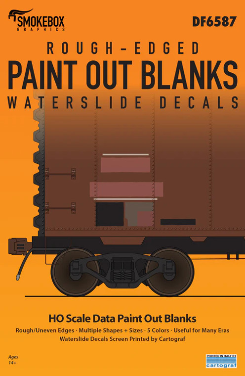 DF6587 - SmokeBox Graphics HO  Paint Out Blanks - Rough-Edged - Traditional Colors