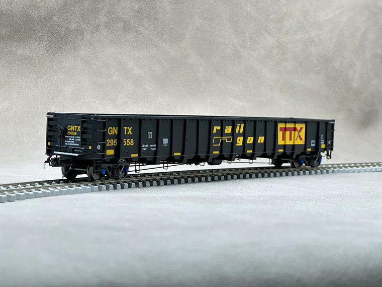 309006 -  Aurora Miniatures -- HO Scale National Steel Car 3650 cf 66’ ‘Railgon’ Gondola #295541
