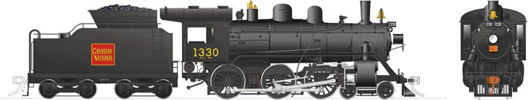 603510 - Rapido Trains Steam HO -- H-6-d (DCC/Sound): CNR - Straight wafer #1330