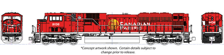 176-5626 - Kato N EMD SD90/43MAC Canadian Pacific "Golden Beaver" #9136