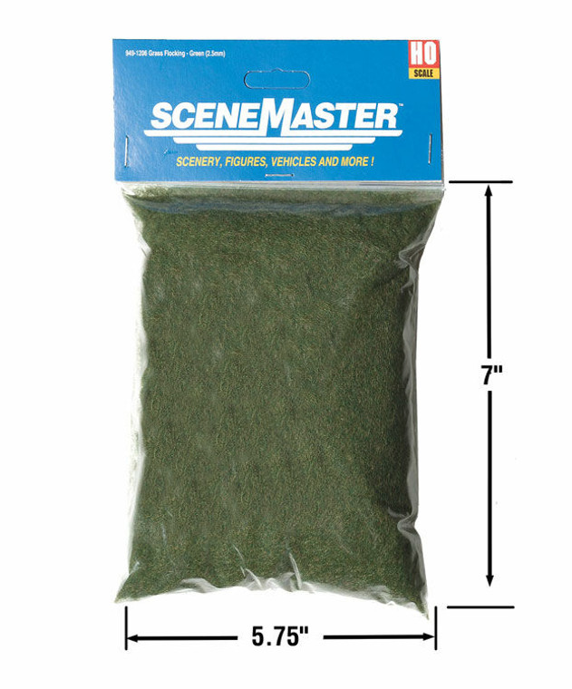 949-1206 - Static Grass Flocking -- Green Blend 2.5mm -- 100g