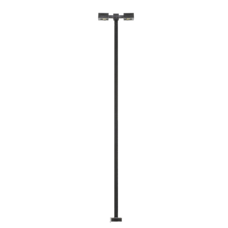 70000193 - Atlas N Trackside Lighting -- Double Arm Square Light, Black, 30FT, Warm LED [3-PACK]