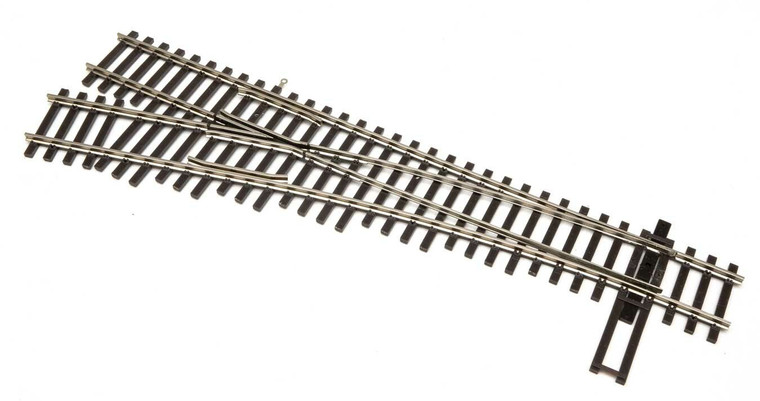 948-10013 - WalthersTrack HO Code 100 Nickel Silver DCC-Friendly #4 Turnout -- Left Hand