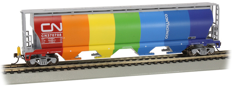 73805 - Bachmann HO CYLINDRICAL GRAIN HOPPER WITH FRED - CN DEMONSTRATOR