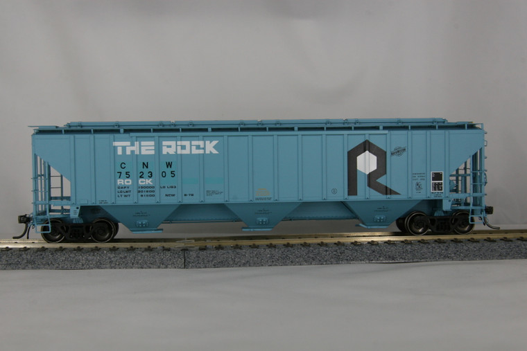 20061-02 - Tangent Scale Models HO PS-2 4750 Covered Hopper CNW Ex-1978  ROCK Blue w/black logo #752305