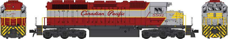 24927 - Bowser HO GMD SD40 CP Grey/Maroon Small Rear #'s No Ditch Lights #5502 DC