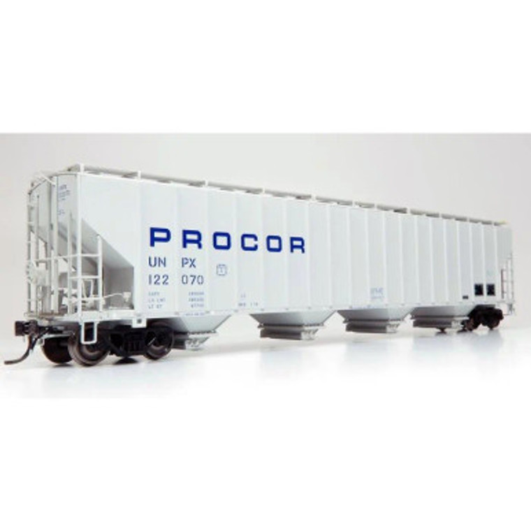157001 - Rapido Trains HO Procor 5820 Covered Hopper - UNPX - Procor Blue Stencil  #122104