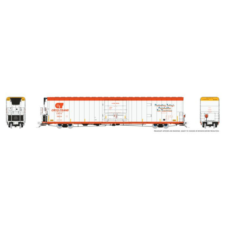 167502-1 - Rapido Trains HO Greenbrier 7780cuft Reefer w/Sound: Cyro-Trans: #5824 Hyde Park