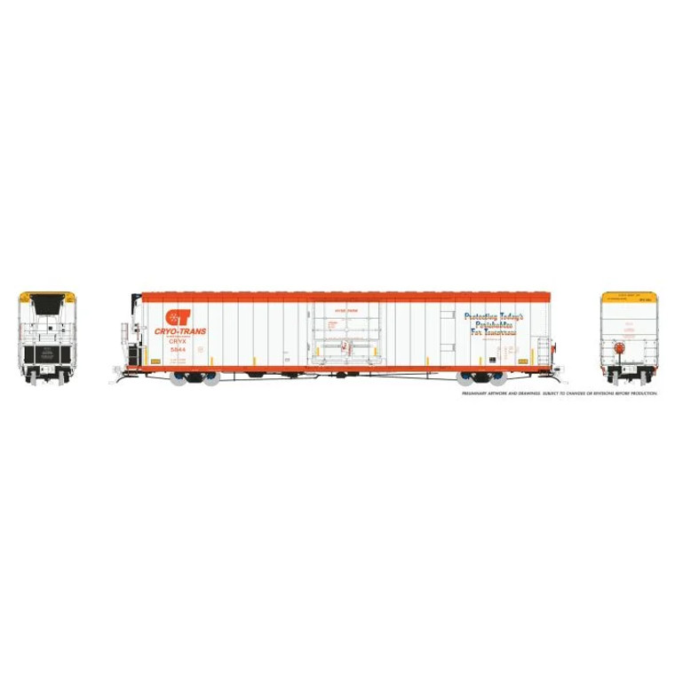 167502-3 - Rapido Trains HO Greenbrier 7780cuft Reefer w/Sound: Cyro-Trans: #58244 All Good