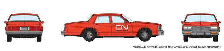 800014 - HO Impala Sedan CN Maintenance Red