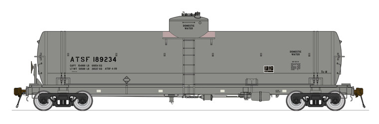 Roka Models HO - ATSF Domestic Water GATC Tank Car 1965- 1995 #189234