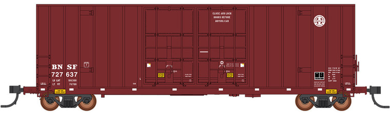 6131002-03 - InterMountain N Gunderson Boxcars Modern Ends Burlington Northern Santa Fe #727716