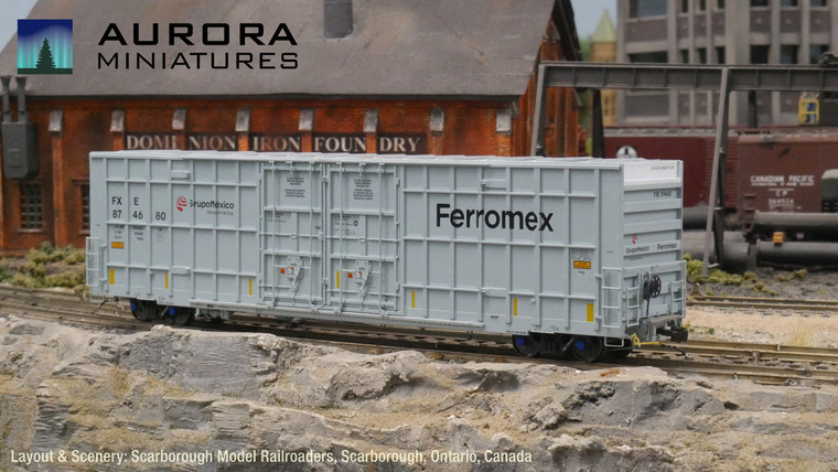 306065 - Aurora Miniatures -- HO Scale Greenbrier 7550 cf 60’ Plate F Boxcar 1st Run - FXE #874680