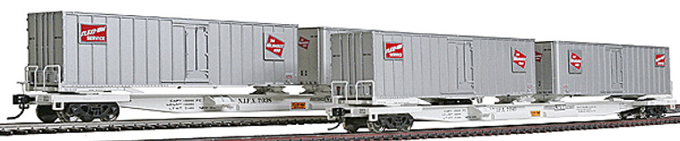932-240855 - Walthers Gold Line HO Flexi-Van Flat Car with Trailer 2 Pack - Milwaukee Road