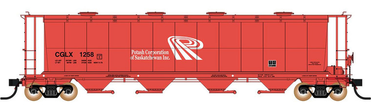 45220-12 - Intermountain Railway Company - HO NSC 4550 Cu. Ft. Cylindrical Covered Hopper - Round Hatch, Potash - CGLX #1686
