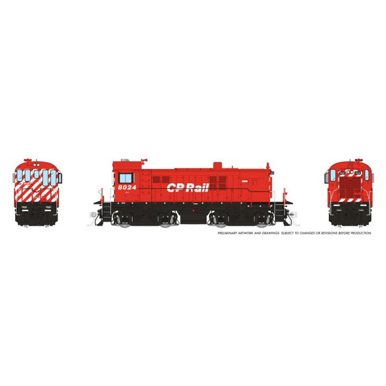 36613 - Rapido Trains HO MLW RS-23 CP Rail: Action Red (8" w/ no Multimark): #8024 (DC/DCC/Sound)