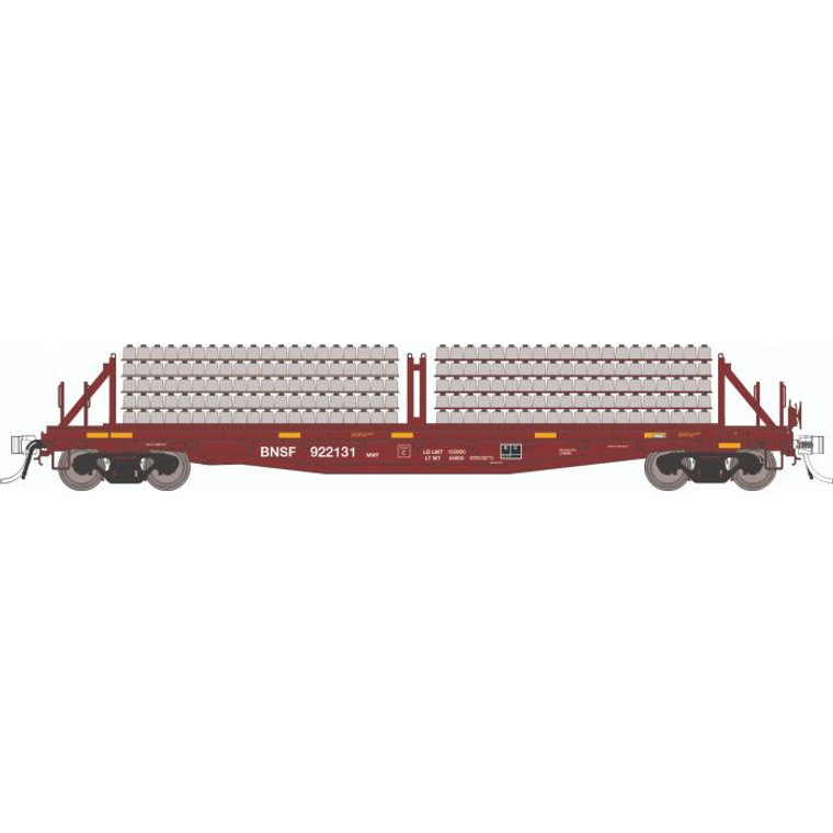 138304 - Rapido Trains - HO F30D 50' Tie Car: BNSF - MOW: 6-Pack #2