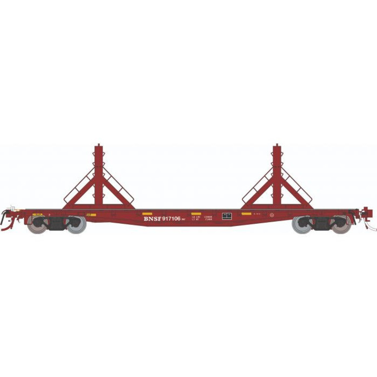 138402A - Rapido Trains - HO F30D 50' Rail Flat Car : BNSF - MOW: Single Car