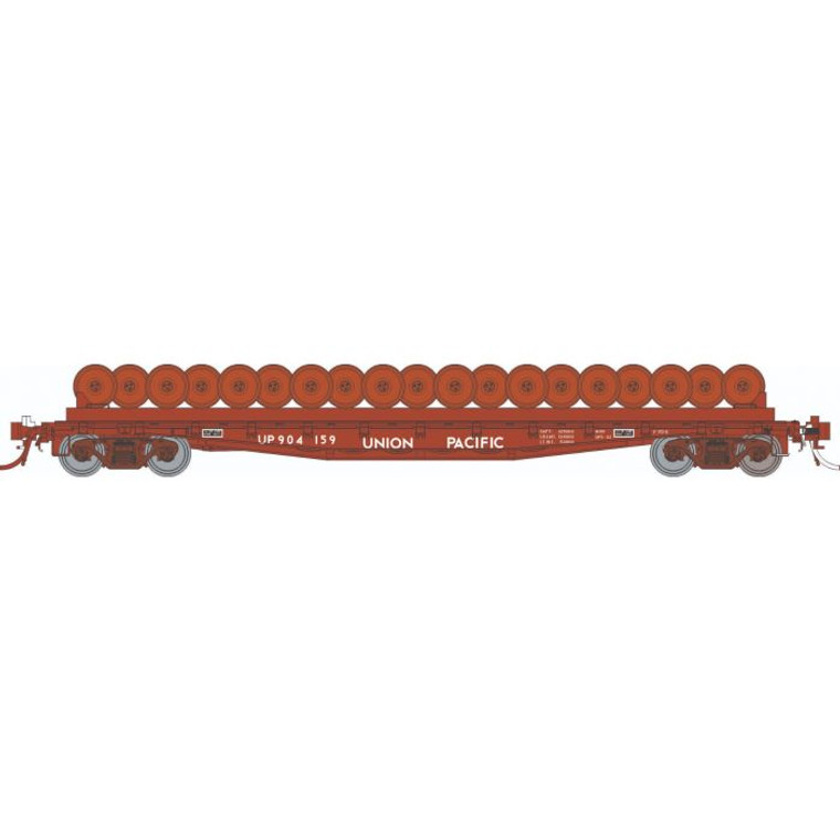 138508 - Rapido Trains - HO F30D 50' Wheel Flat Car: UP - MOW: 3-Pack