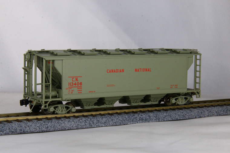 300553  - True Line Trains - HO Slab Side Hopper Canadian National Red #113406
