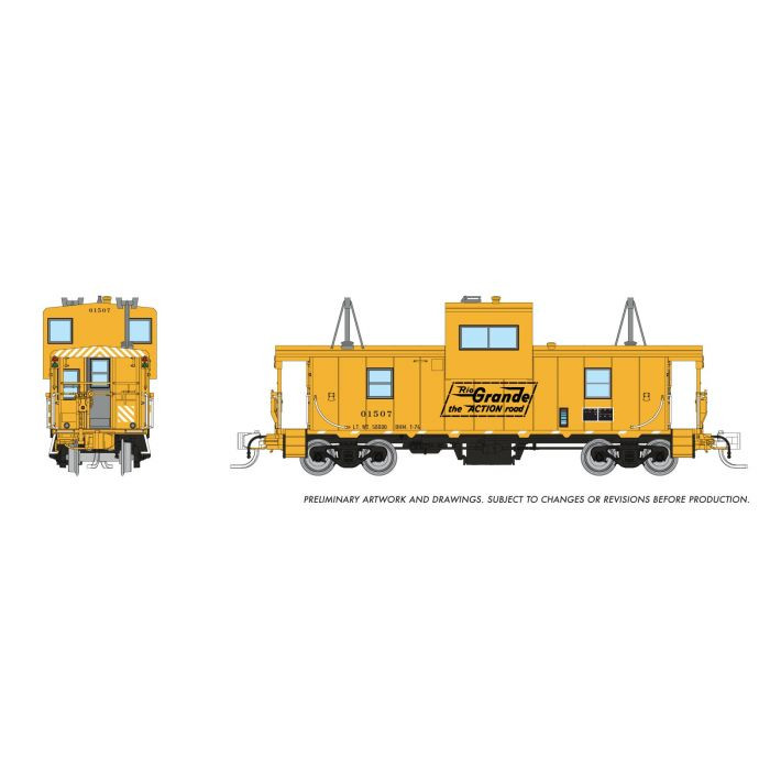 510079 - Rapido - N Wide Vision Caboose: Rio Grande - The Action Road: #01507