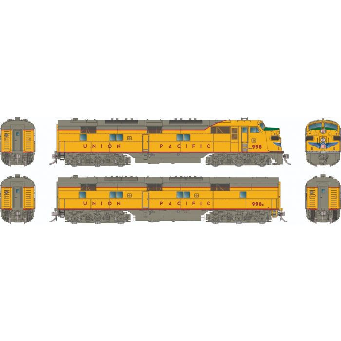 29038 - Rapido Trains - HO EMD E7A + E7B: Union Pacific: #989 + #998B DC/Silent