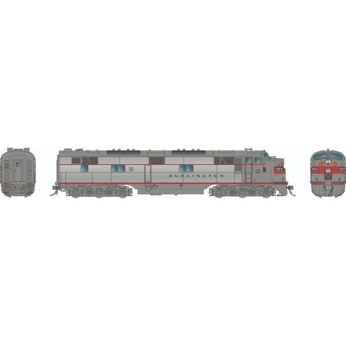 29515 - Rapido Trains - HO EMD E7A: Chicago, Burlington & Quincy - Silver Scheme: #9931B DCC/Sound