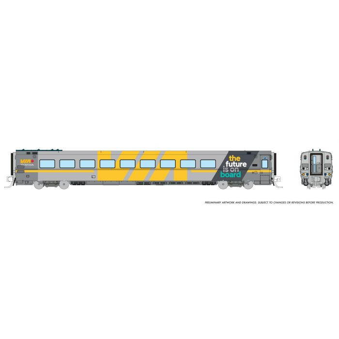 508017 - Rapido Trains - N LRC Business Class Coach: VIA Rail - The Future Is On Board Wrap