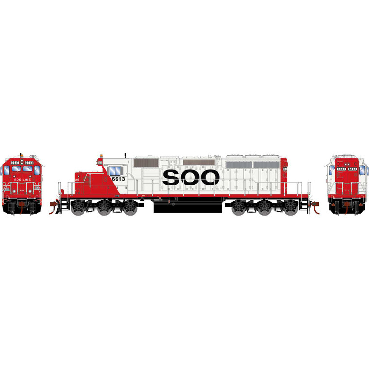 ATH-1233 - Athearn - HO SD40-2 Locomotive, SOO Line #6613 DC/Silent
