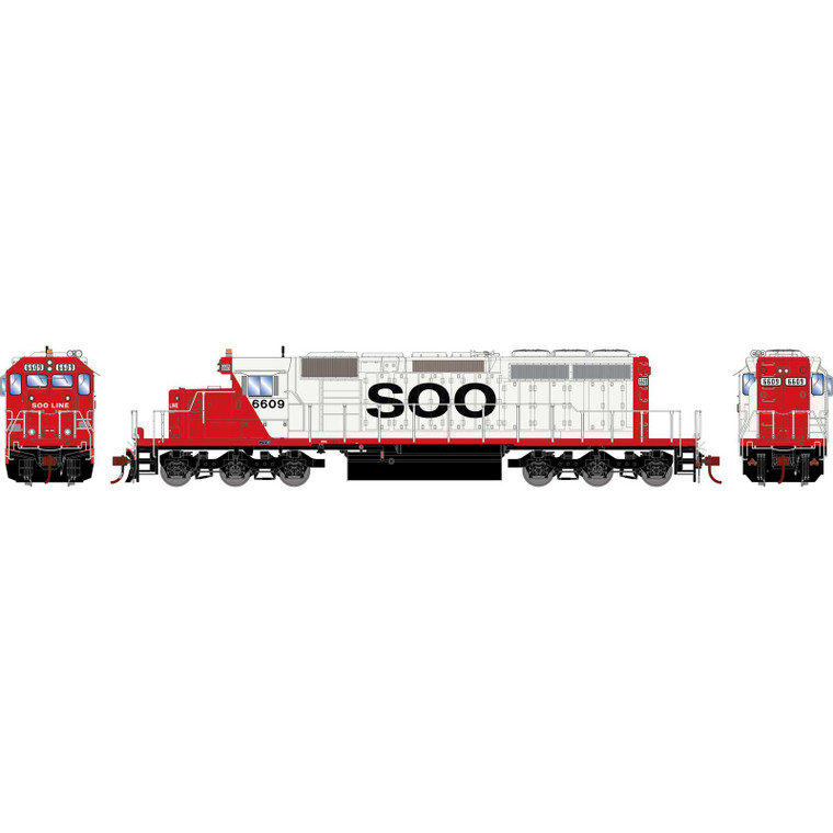 ATH-1248 - Athearn - HO SD40-2 Locomotive, SOO Line #6609 DC/Silent