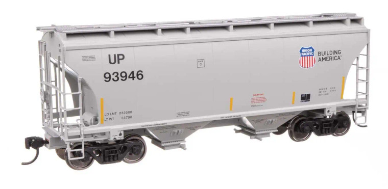910-49325 - WalthersMainline HO - 39' Trinity 3281 2-Bay Covered Hopper - Ready-to-Run -- Union Pacific(R) #93912