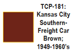 TCP--181 - Tru-Color Paint KCS 1944-60's Freight Car Brown 1oz