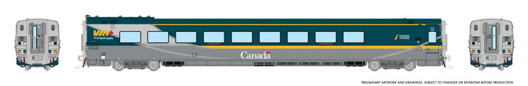 1061109 - Rapido Trains - HO LRC Coach: VIA Rail - Renaissance Scheme: #3306