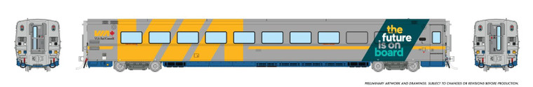 1061113 - Rapido Trains - HO LRC Coach: VIA Rail - The Future Is On Board Wrap: #3338