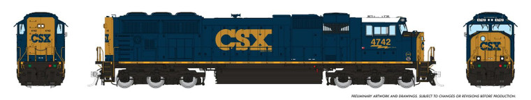 1048523 - Rapido Trains - HO SD70AC w/ Flared Rad (DC/DCC/Sound): CSX - YN3c Rebuild: #4706