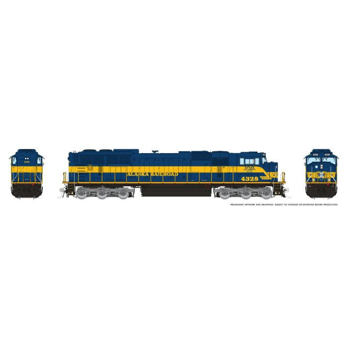 1048004 - Rapido Trains - HO SD70MAC w/ Flared Rad (DC/Silent): Alaska Railroad - Anniversary Scheme: #4328