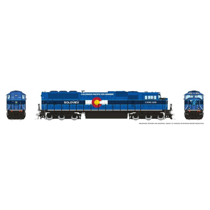 1111517 - Rapido Trains - N SD70MAC (DC/DCC/Sound): Colorado Pacific Railroad: #209
