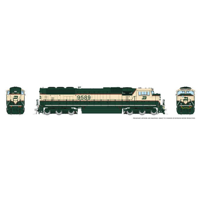 1111008 - Rapido Trains - N SD70MAC (DC/Silent): Burlington Northern - Executive Scheme: #9690