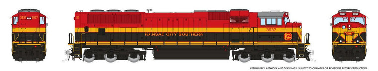 1111031 - Rapido Trains - N SD70MACe Rebuild (DC/Silent): KCS - Southern Belle: #3967