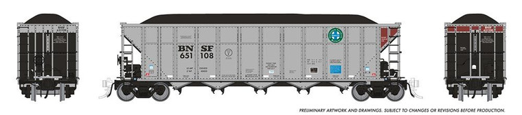 169042A - Rapido - HO AutoFlood III Coal Hopper: BNSF - Circle Cross: Single Car #1