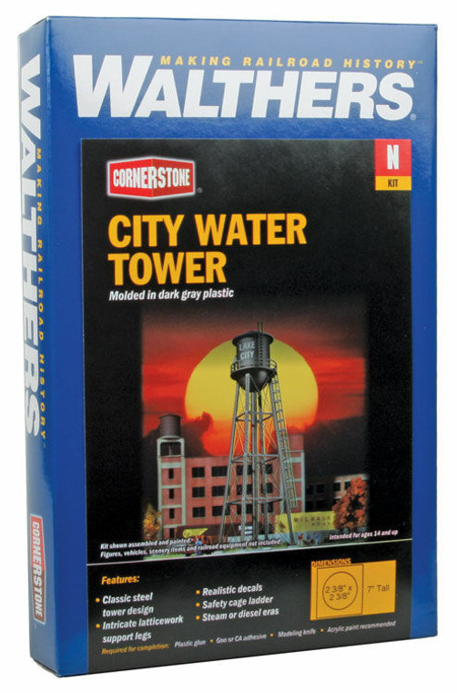 933-3815 - Walthers Cornerstone N City Water Tower -- Kit