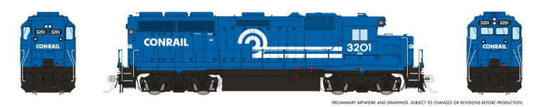1078502 - Rapido - HO EMD GP40 (DC/DCC/Sound): Conrail - Blue Scheme: #3201