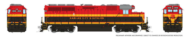 1078518 - Rapido - HO EMD GP40 (DC/DCC/Sound): KCS - Southern Belle: #2838